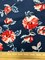 Blue and Red Multi Floral Print Scuba Knit Fabric By the Yard